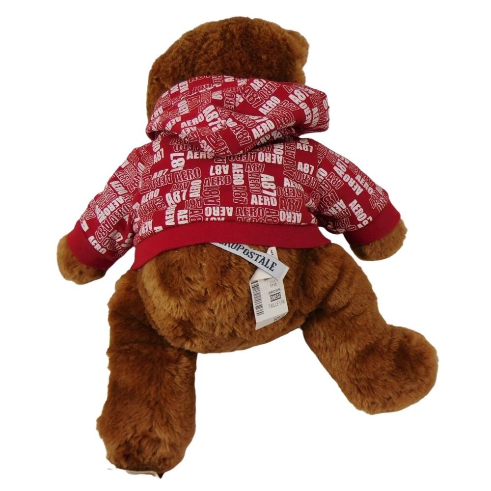 Aeropostale Brown Bear W/Hoodie 16" Plush 2007 Stuffed Animal - Picture 5 of 8